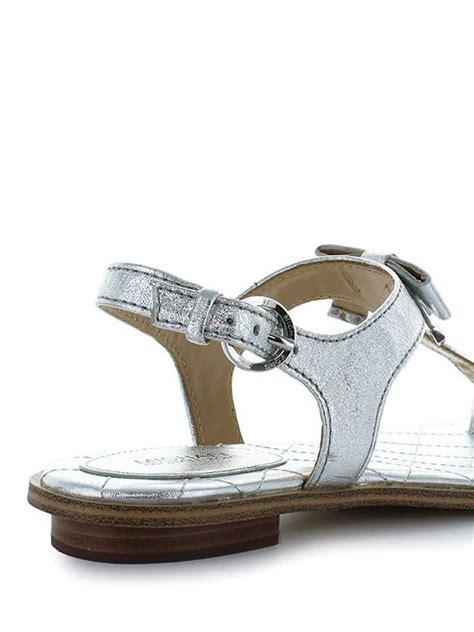 michael kors silver thong sandals|Michael Kors sandals women.